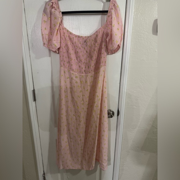 Faithfull the Brand Pink Yellow and green Floral dress - Picture 3 of 14